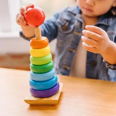 Jouet en Bois - WoodenToys™ - Tour arc - en - ciel - Vie Maman