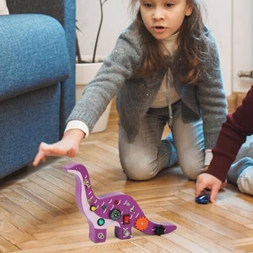 Tableau Montessori - BusyBoardCircuit™ - Brachiosaure - Vie Maman